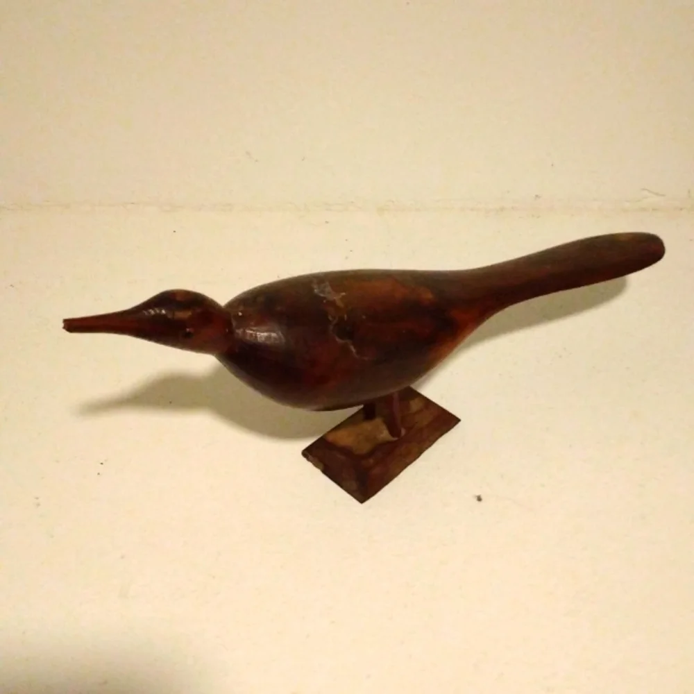 Artisan Hand Carved Rosewood Sandpiper Mid Century Modern Home Decor - Picture 7 of 11